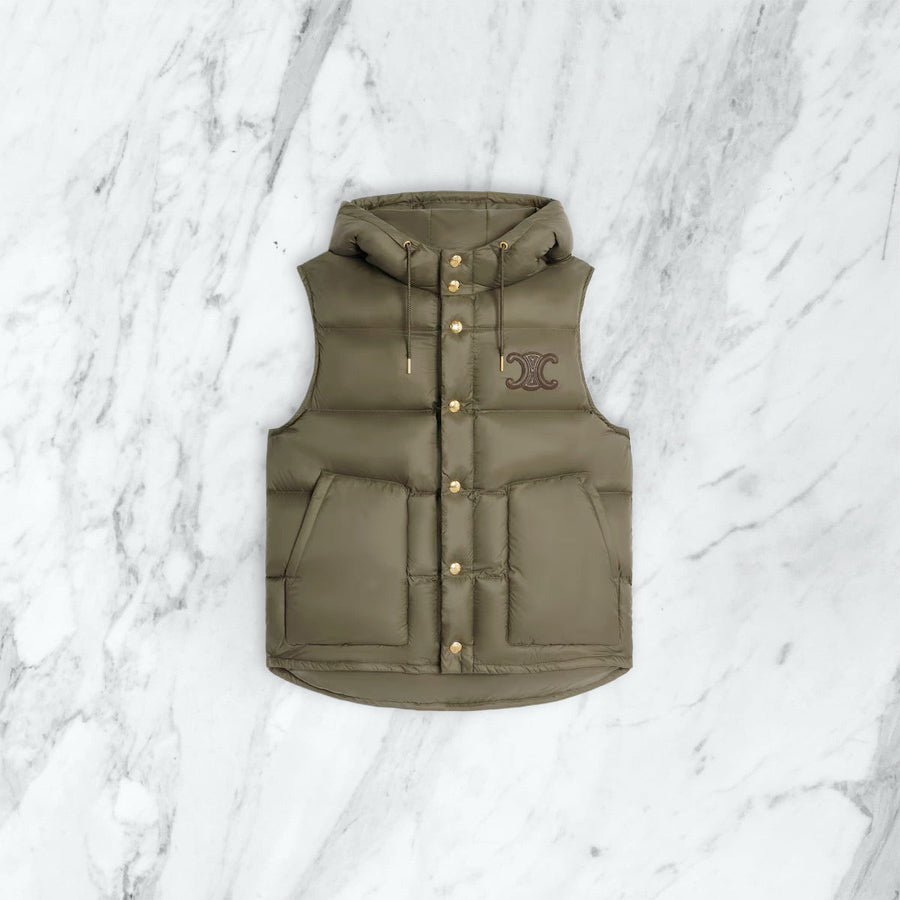 Doudoune sans manche Gucci - vert kaki